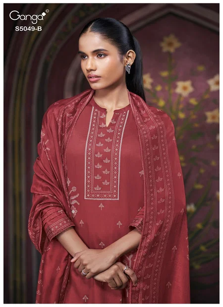 Jolie 5049 By Ganga Cotton Satin Printed Salwar Kameez
